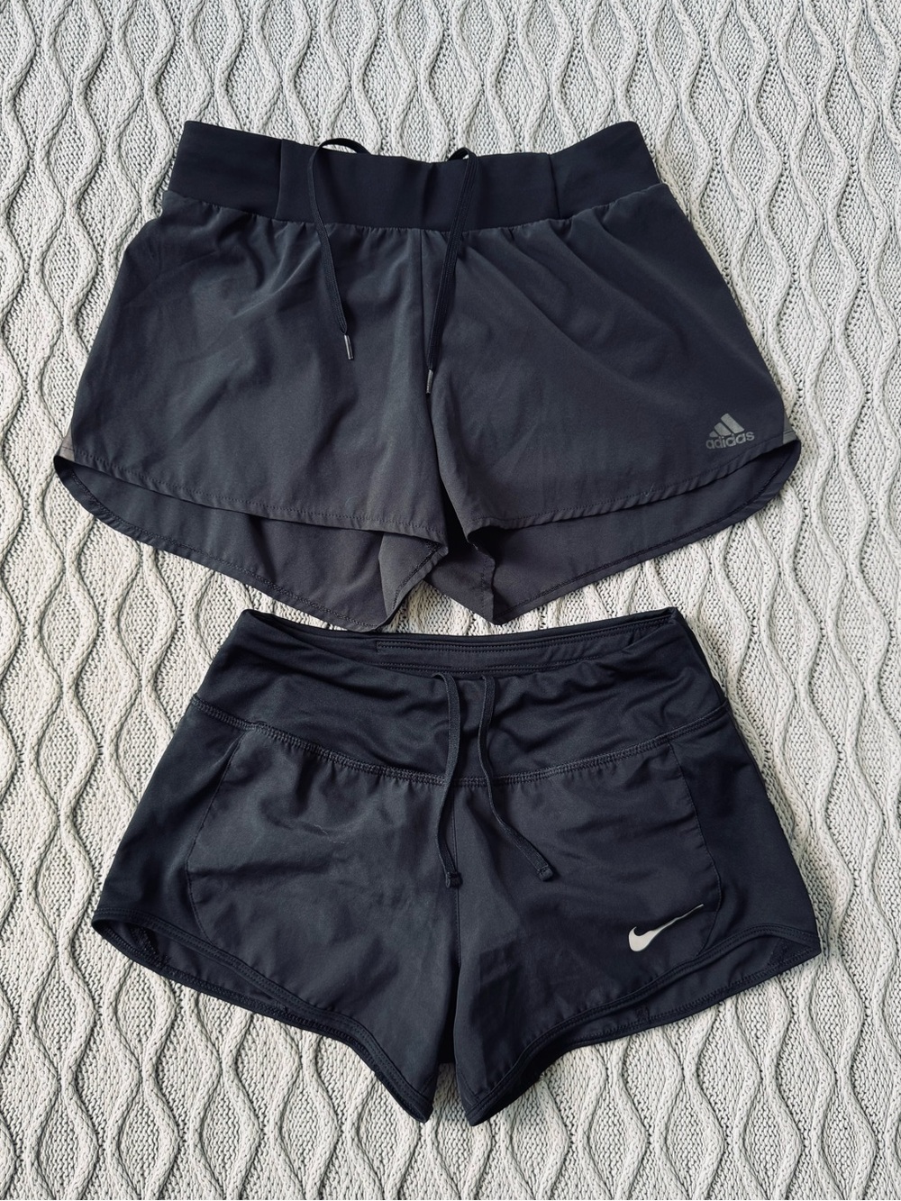 Adidas & Nike Women’s Black Athletic Shorts - Dual Pack